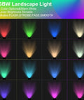 16 color options of 10 Pack 3W RGB Landscape Spotlight Kit With Remote Control 12V Low Voltage LED Color Changing Outdoor Path Lights