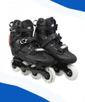 Black inline skates with 2 Pack Inline Skate Strap Replacements With Buckles All In One Setup Adjustable Energy Straps