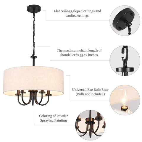 Gold 6 Light Modern Sputnik Chandelier Brushed Brass Semi Flush Mount Ceiling Light Fixture For Bedroom Dining Room Living Room Hallway Farmhouse Style Dope Look with lighting details and bulb base specifications.
