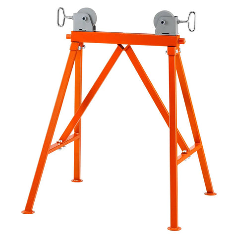 Heavy Hitter Pipe Stand With Roller Head Handles Two To Thirty Six Inch Tubing Tough As Nails Up To 2500 Pounds Beefy Forty Five Steel Build Rock Solid Triangular Base For Welding And Metal Repair Tasks