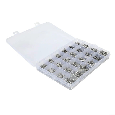 Stainless Steel Hex Bolts Nuts And Washers Set M2-M5 Socket Cap Screws Hardware Kit With Case for DIY and Professional Projects