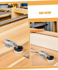Soft Close Glass Door Hinges Set Of 3 For Inset Cabinets With Concealed Hydraulic Damping Heavy Duty Metal Build installation view