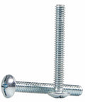 50 Pack 8-32 x 1-1/4 Inch Cabinet Door And Drawer Screws With Phillips Or Slotted Heads Blue Zinc Plated Carbon Steel Truss Head Machine Screws