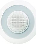 6-Inch Round Wireless Speaker Downlight LED With 4000K Cool White, 700 Lumens, White Trim, Battery Powered Li-Ion, Top View