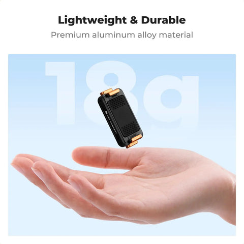 Magnetic Quick Release Mount For DJI Osmo Action 6 And Osmo Nano Aluminum Alloy Bracket Extension Base shown on hand