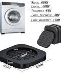 Anti Vibration Feet Pads For Washing Machines Refrigerators And Dryers No Slip Shock Absorber Floor Pads 4 Pack Durable Rubber