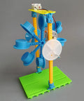 Mini Hydro Power Generator Kit With Water Wheel And Hand Crank for energy conversion demonstration, ABS plastic model.