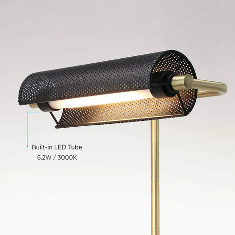 LED Desk Lamp With USB Charging Port And Flexible Swivel Arm, Sturdy Metal Construction, Soft White 3000K Reading Light, ETL Listed