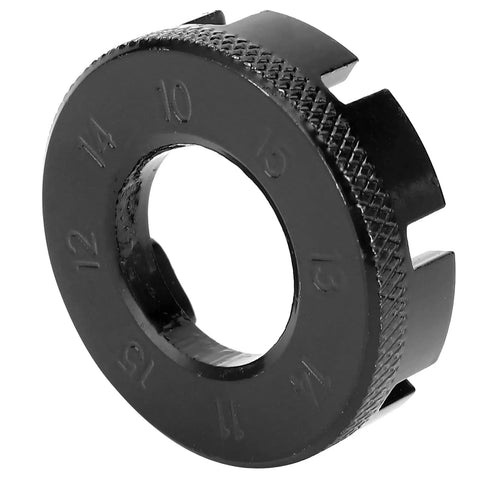 8 Way Bike Spoke Wrench Nipple Key in molybdenum steel, showing various sizes for wheel truing and rim deformation repair