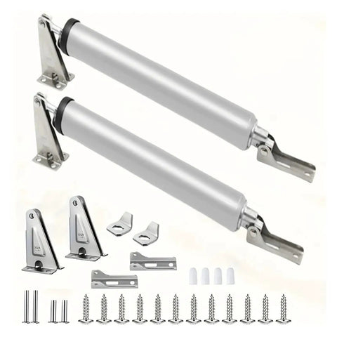 Two Piece Automatic Door Soft Close Kit With 90 Degree Positioning Stop, Adjustable Buffer For Gentle, Controlled Close