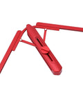 Slick Foldable Miter Saw Angle Duplicator And 180 Degree Protractor Heavy Duty Aluminum Alloy Woodworking Gauge, red color, compact design.