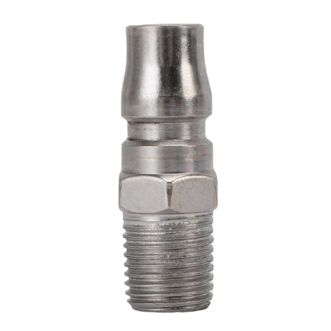 Heavy Duty Pneumatic Air Impact Wrench With Half Inch Drive Delivering One Thousand Two Hundred Nm Torque And Ten Thousand Rpm Spin In A Slick Lightweight Composite Shell connection fitting, metallic finish.