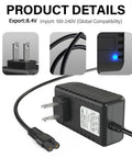 8.4 Volt Charger Replacement For Water Tech Pool Vacuums And Catfish Li Cleaners with five-foot power cord and global compatibility