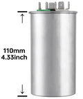 30 And 3 UF Dual Run Start Capacitor For Condenser And AC, 370 to 440 VAC CBB65B Round Capacitor, 3 Terminal, 110mm height