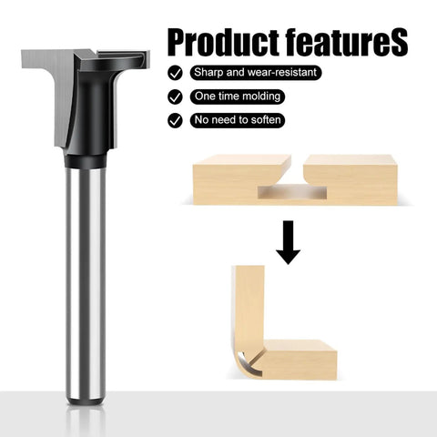 Solid 1/4 Inch Shank Wood Router Drill Bit For Curved Arcs Bending And Detail Work Perfect Carbon Steel Milling Cutter shown with wood moldings.
