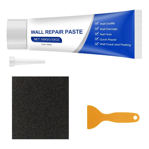 Wall Crack Repair Paste Drywall Patch Kit With Squeeze Nozzle Sandpaper And Scraper Quick Drying Wall Mending Agent For Holes And Cracks Ideal For Homeowners And DIYers.
