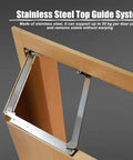 Stainless steel top guide system for Heavy Duty 180 Degree Folding Door Hinge Kit With Space Saving Hidden Hardware.