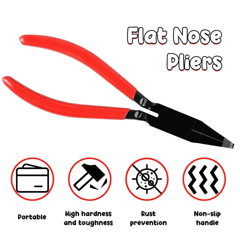 7-Inch Metal Hand Seamer For Bending And Flattening Sheet Metal with ergonomic anti-slip red handle, shown with features