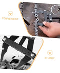 Hands using Heavy Duty Motorcycle Chain Adjuster Tool For Bike Gear Tensioning Solid Steel Build on motorcycle chain.