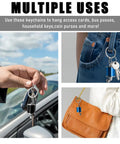 Hella Dope Two Pack Gearbox Keychain Featuring Six Speed Manual Shifter Shape with Transmission Stick Keyring on various bags and keys.