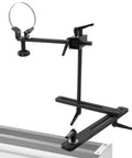 Solid Carbon Steel Lathe Dust Hood Bracket Stand For Woodturning with flexible adjustment, featuring three fixing points and 360-degree rotation.