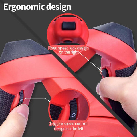 Dual ergonomic handles of 1600W Electric Concrete Mixer With Dual Ergonomic Handles, 6-speed control and speed lock display
