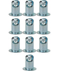 Zinc Coated Steel Oval Head Quarter Turn Fasteners With A Half Inch Grip For Rock Solid Auto Panel Securing Pack Of Ten