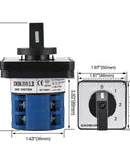 Beefy Rotary Cam Changeover Switch 20A 660V Four Position Selector Switch For Motor Control Power Distribution And Industrial Panels