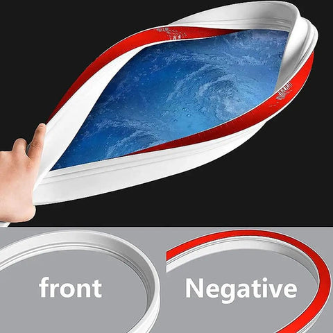Built Tough Silicone Water Stopper For Bathtub And Sink Drainage, showing flexible waterproof seal strip's front and negative side.