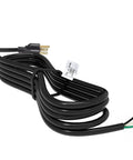 Heavy Duty 10 Ft Replacement AC Power Cord Featuring 18 AWG 3 Prong Wiring coiled in black, ideal for routers and sanders.