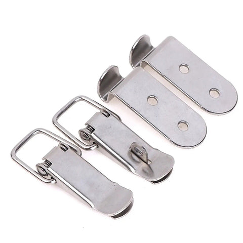 4 Piece Dope Slick Multi Functional Swing Arm Jewelry Box Latch Set With 90 Degree Silver Buckle Lock Iron Spring Loaded Draw Toggle Latch