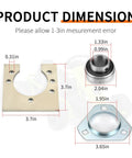 1 Inch Live Axle Bearing Kit dimensions for Go Karts Mini Bikes Trikes Off Road ATVs 3 Hole Flangette Mount Hangers