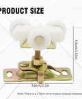 Sliding Pocket Door Rollers Assembly, 2 Pack Top Hanger Replacement Kit For Johnson Bypass Closet Doors, Three Quarter Inch Roller Wheels