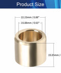 One Piece Copper Alloy Sleeve Bearing Five Eighths By Seven Eighths By One Three Quarters Inches with size measurements displayed.