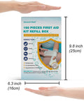 General Medi 160-piece first aid kit refill box with instant cold pack, bandages, gauze, emergency blanket