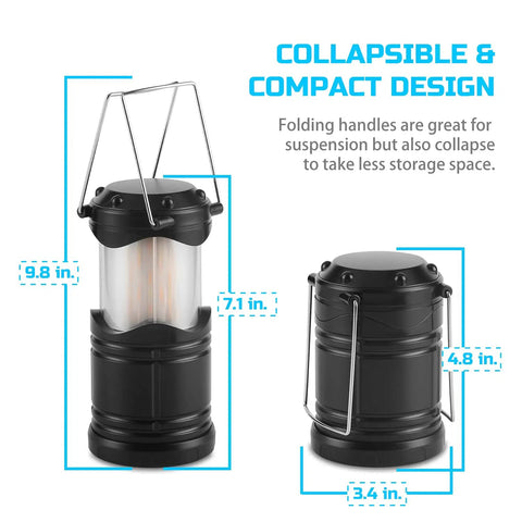 Collapsible black lantern dimensions from 4 Pack Led Camping Lanterns And Collapsible Flameless Tea Lights Portable Battery Powered Camping Lights For Emergency Prep Supplies Kit Black Must Have For Camping Trips And Power Outages