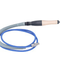 High Speed Pencil Die Grinder Air Tool Built Like A Tank At 23000 Rpm Featuring Tough Aluminum Alloy Body with blue hose attached.
