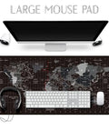 World Map Large Gaming Mouse Pad With Anti Slip Rubber Base Extended XXL Desk Mat For Gaming Keyboard And Mouse 31.5 By 11.8 Inches Ultra Smooth Surface Non Slip Big Desk Pad