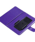 Premium Purple-SXT Protective Case For Danew Trace T-One inside view showing slim design, card slots, and stand support.