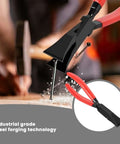 Heavy Duty Sheet Metal Hand Seamer With 180 Degree Straight Head for metalworking, shown with anti-slip grip and durable steel construction
