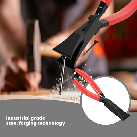 Heavy Duty Sheet Metal Hand Seamer With 180 Degree Straight Head for metalworking, shown with anti-slip grip and durable steel construction