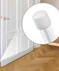 Door Stop Rubber Tip Replacements 0.39 Inch Universal Fit Bumper Tips And Caps For Door Wall Protection Durable Non Scratch Rubber White Finish 20 Pack For Easy Home Office Use installed on door