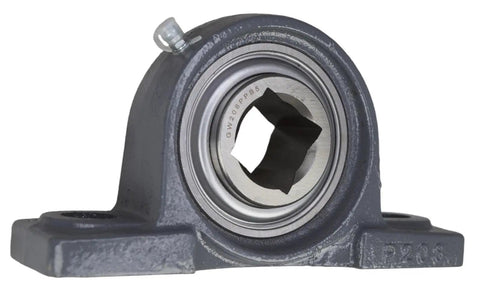 Drivetrain Disc Harrow Pillow Block Bearing With Triple Lip Seals Replaces TPBT60, 1-1/8 Inch Bore, angled front view.