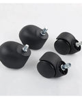 Five Pack Furniture Casters, Smooth Rolling Chair Wheels With Universal Stem, Damping Rotation, Heavy Duty Swivel on white background