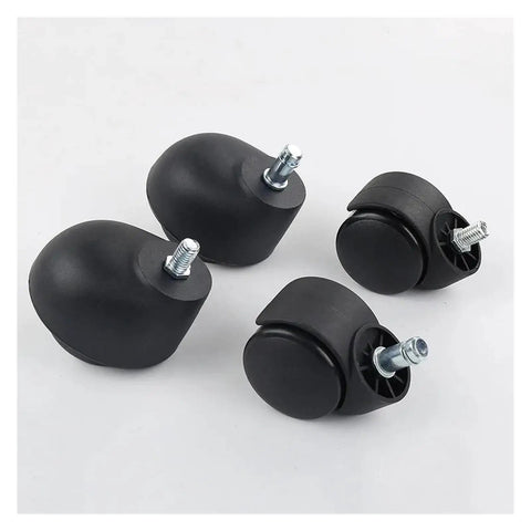 Five Pack Furniture Casters, Smooth Rolling Chair Wheels With Universal Stem, Damping Rotation, Heavy Duty Swivel on white background