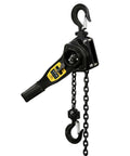 Manual Lever Hoist Come Along Three Quarters Ton Capacity 1650 Lbs, Ten Ft Lift, Heavy Duty Hooks, Commercial Grade Steel