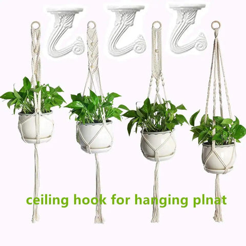 Six Pack White Ceiling Hooks For Hanging Plants And Decor Heavy Duty Swag Toggle Hooks With Hardware Easy Install