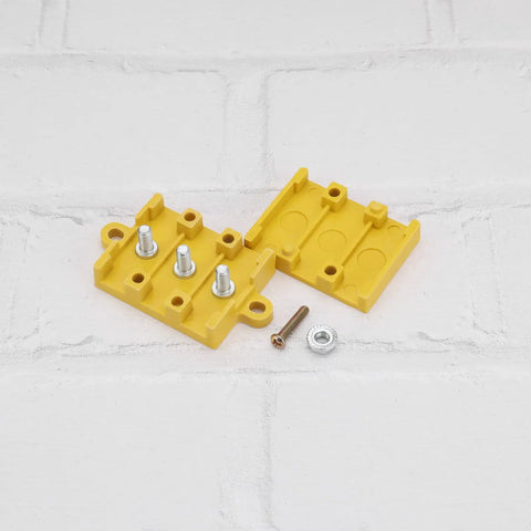 3 Pole High Current Electric Bicycle Motor Cable Connector Block Bakelite Insulated Wire Connection Box with yellow housing open view