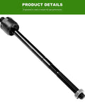 Beefed Up Front Suspension Kit With Inner And Outer Tie Rod Ends For Ford Crown Victoria Lincoln Town Car Mercury Grand Marquis Marauder 2003 2011 Four Piece Replacement Set black steel tie rod end close-up