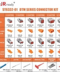 Deutsch DTM Connector Kit With 2 3 4 6 8 12 Pin Options Size 20 To 22AWG Solid Contacts in various configurations.